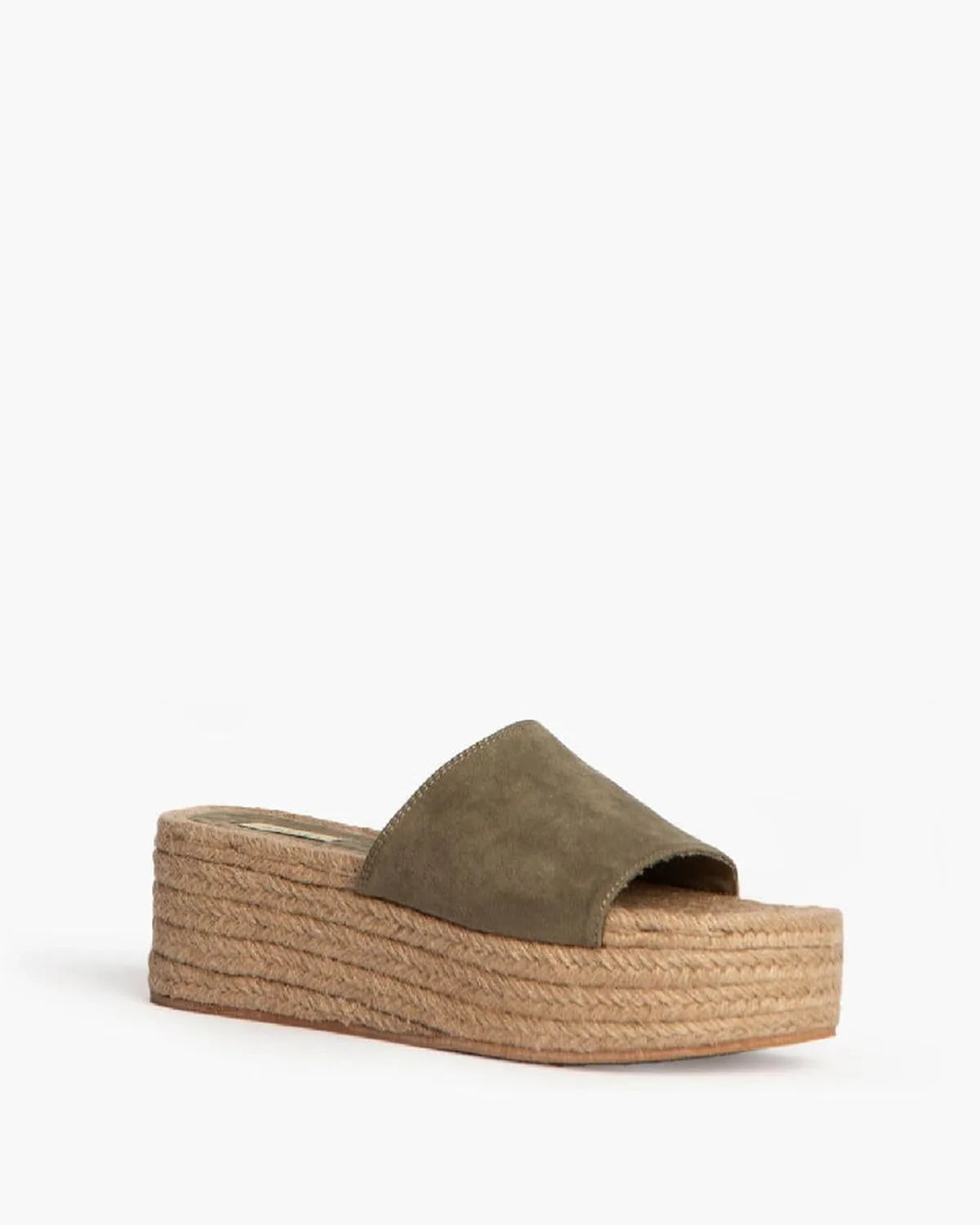 SUEDE WEDGE MULE IN KHAKI-Mules-CORINA- Pointure.AE