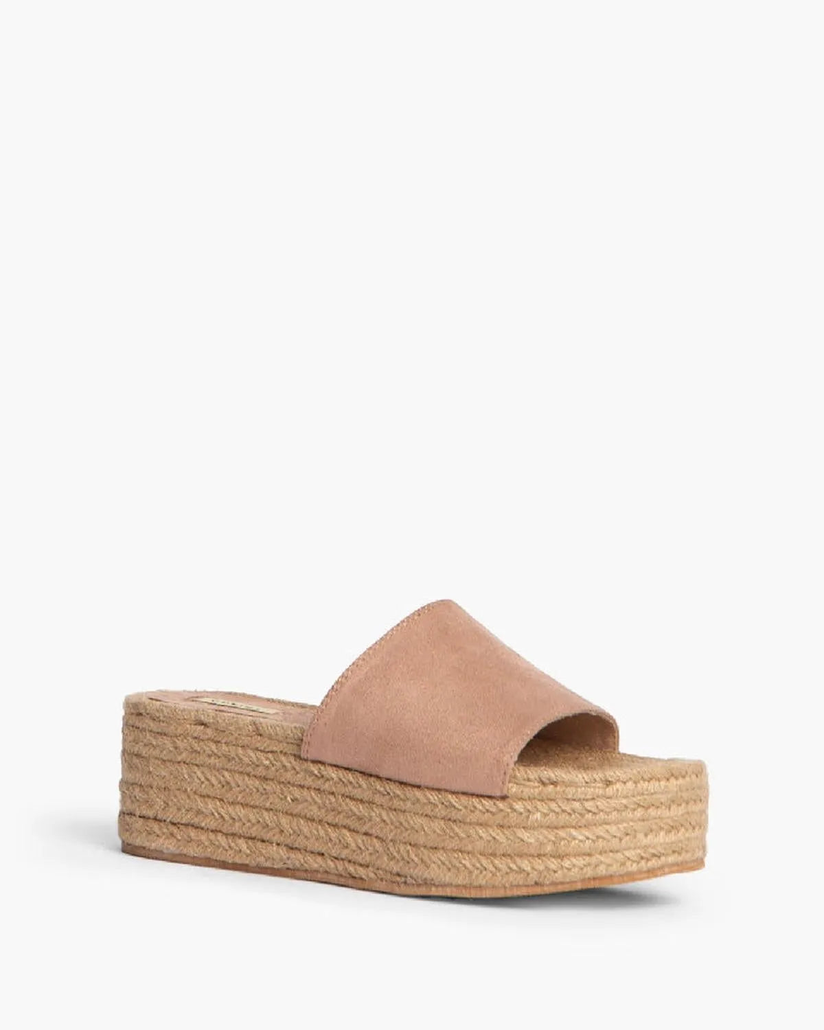 SUEDE WEDGE MULE IN LIGHT PINK-Mules-CORINA- Pointure.AE