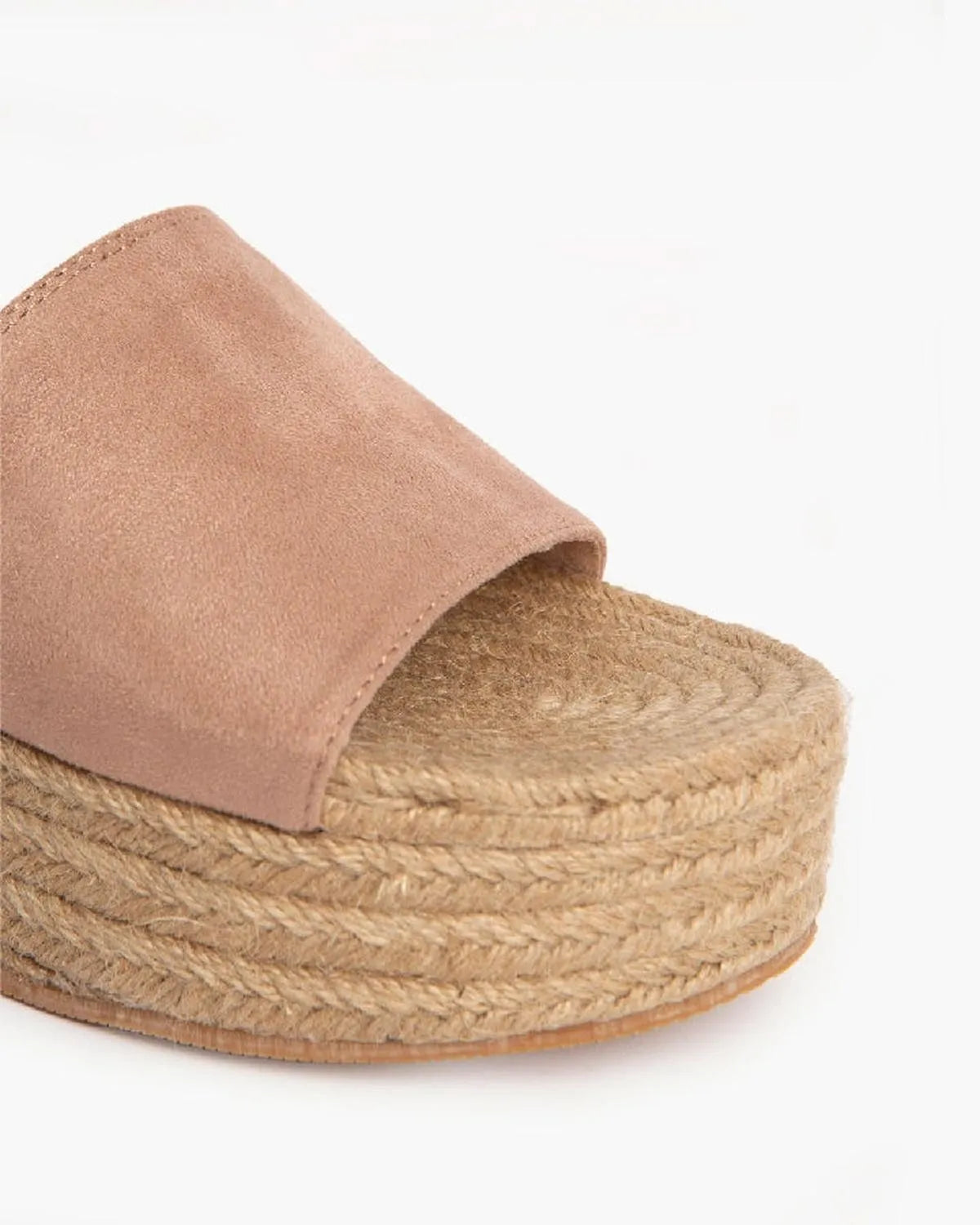 SUEDE WEDGE MULE IN LIGHT PINK-Mules-CORINA- Pointure.AE