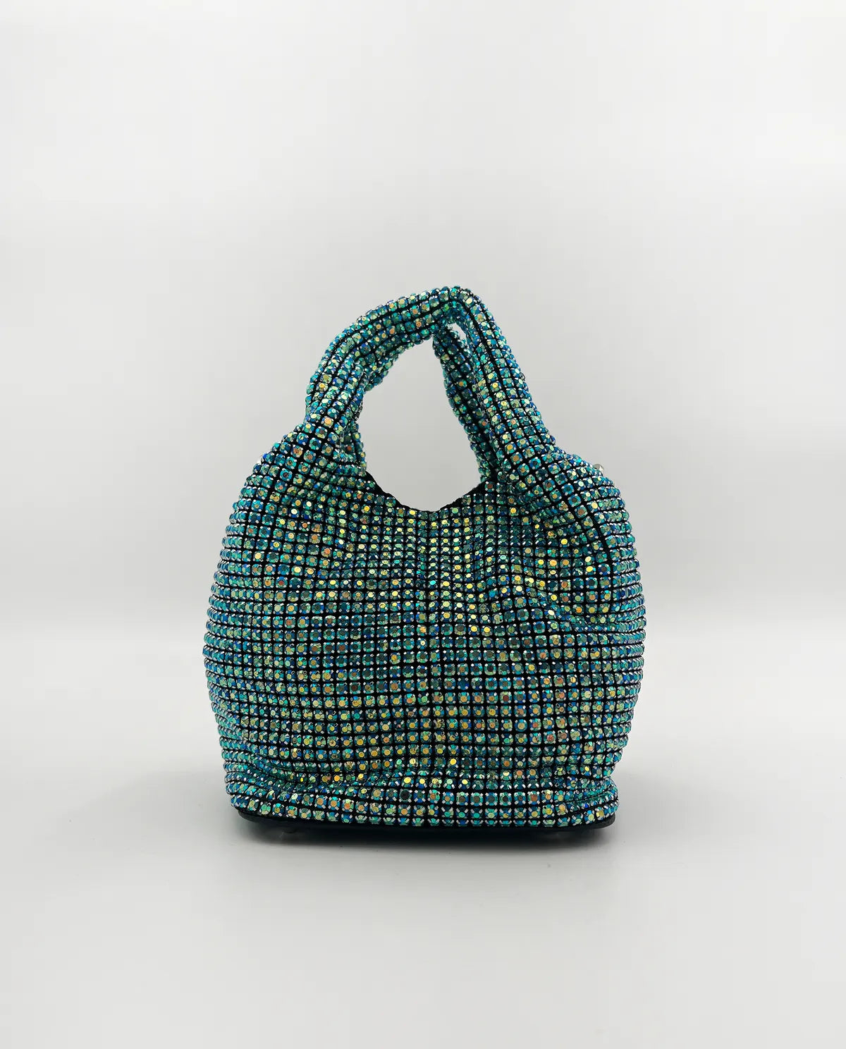 TOP HANDLE RHINESTONE BAG IN BLUE-Top Handle Bags-STAY IN STYLE- Pointure.AE