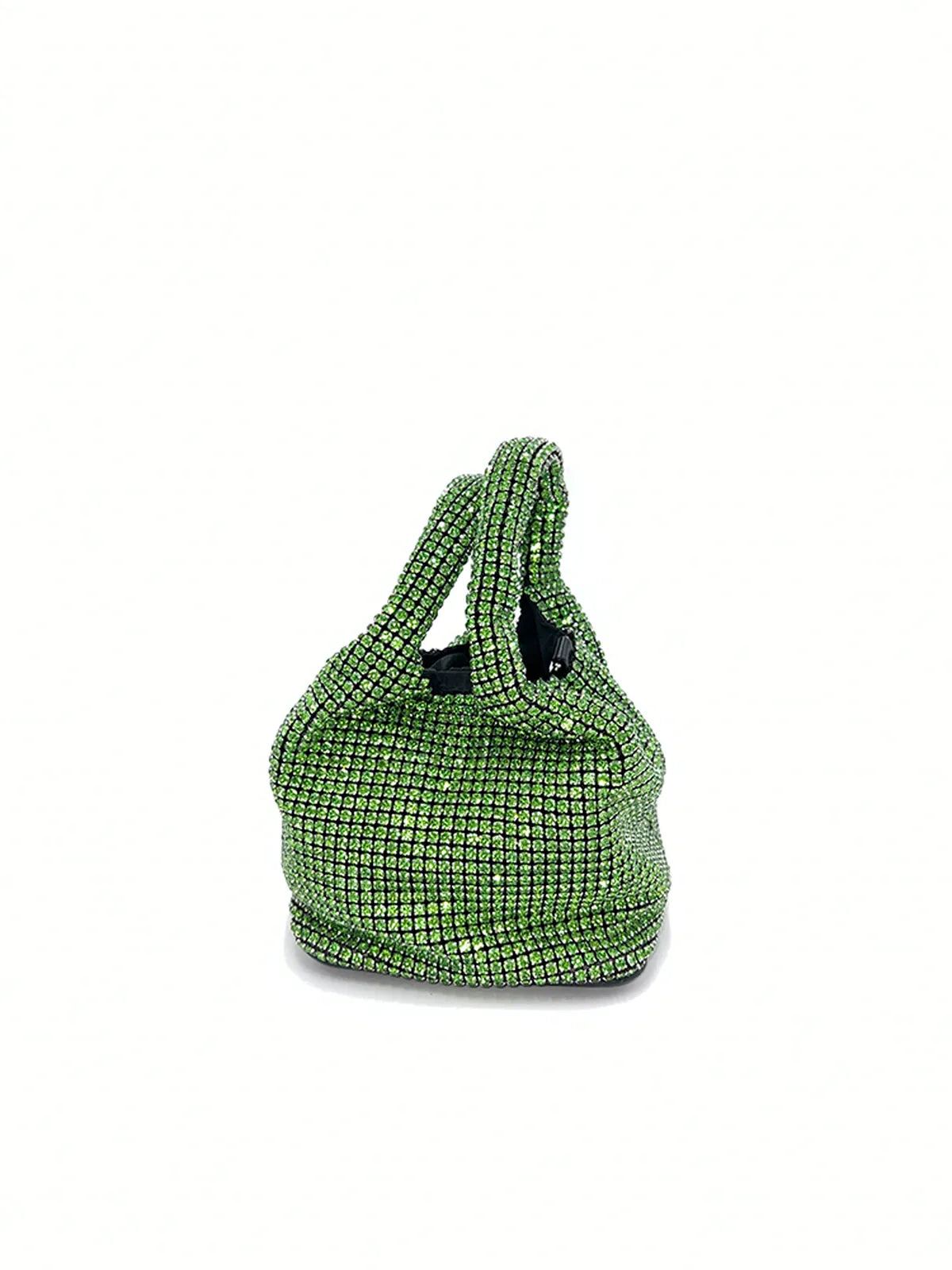 TOP HANDLE RHINESTONE BAG IN GREEN-Top Handle Bags-STAY IN STYLE- Pointure.AE