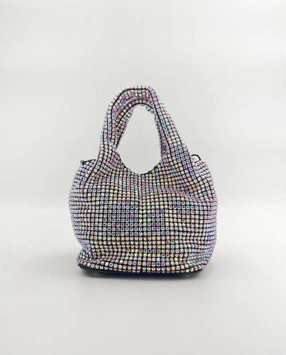 TOP HANDLE RHINESTONE BAG IN MULTI-Top Handle Bags-STAY IN STYLE- Pointure.AE