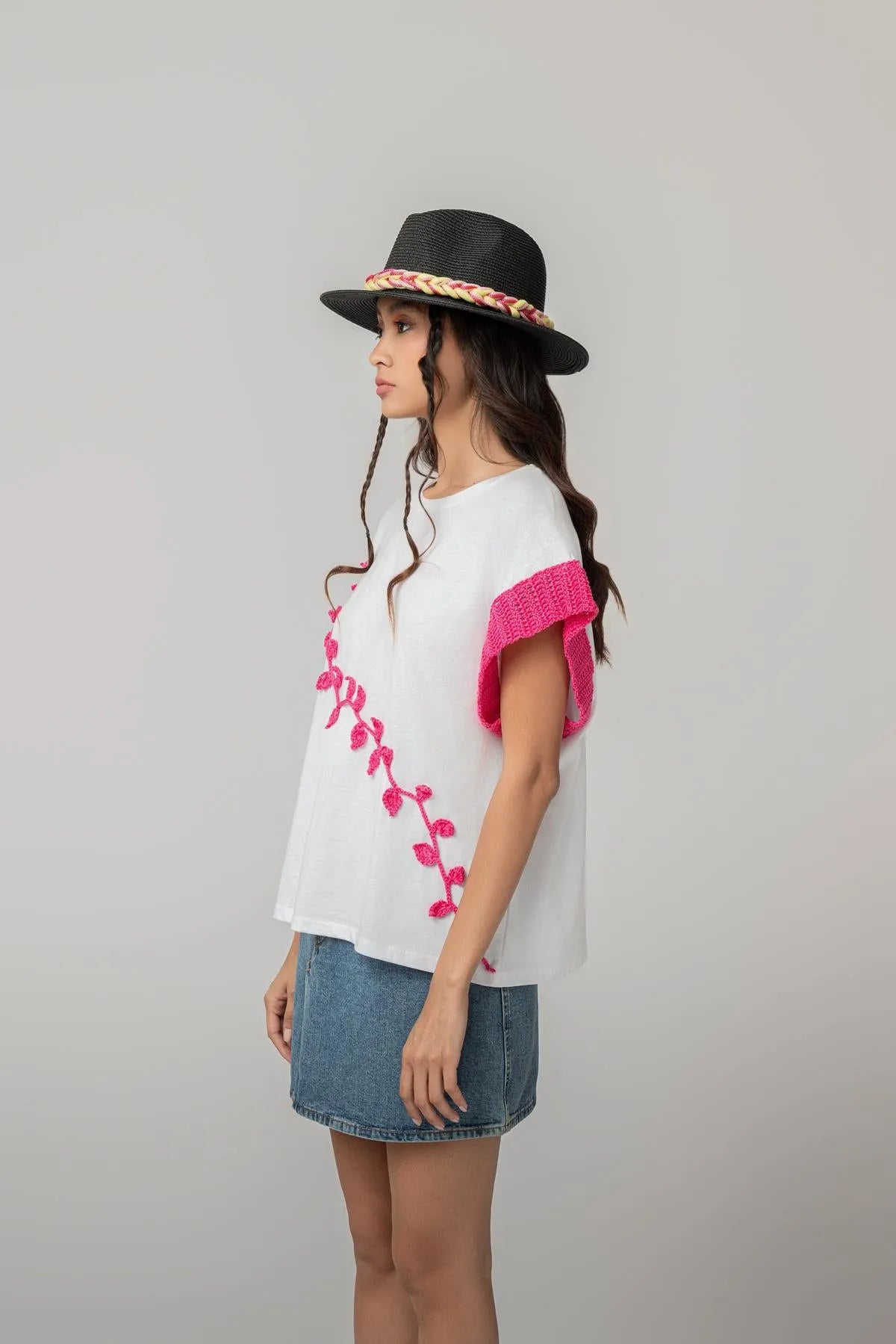 “TRIP” WHITE TEE-T-shirts-STEFFY- Pointure.AE