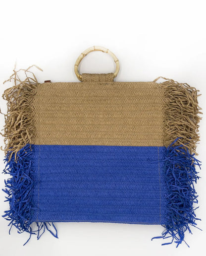 TWO TONE BEACH BAG-Top Handle Bags-ALEX MAX- Pointure.AE