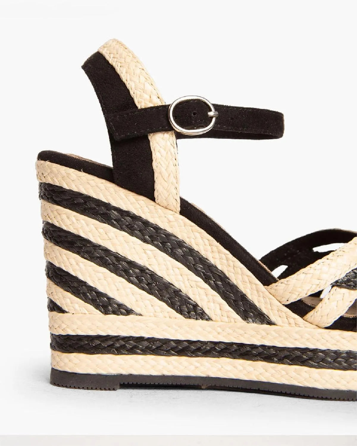 TWO TONE BRAIDED SANDALS-Espadrilles-CORINA- Pointure.AE