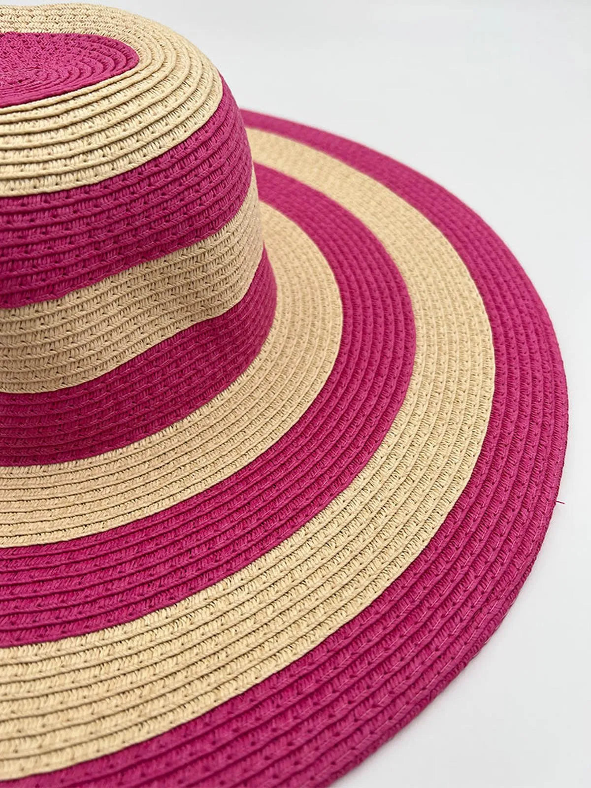 TWO-TONED STRAW HAT-Hats-ALEX MAX- Pointure.AE