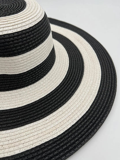 TWO-TONED STRAW HAT-Hats-ALEX MAX- Pointure.AE