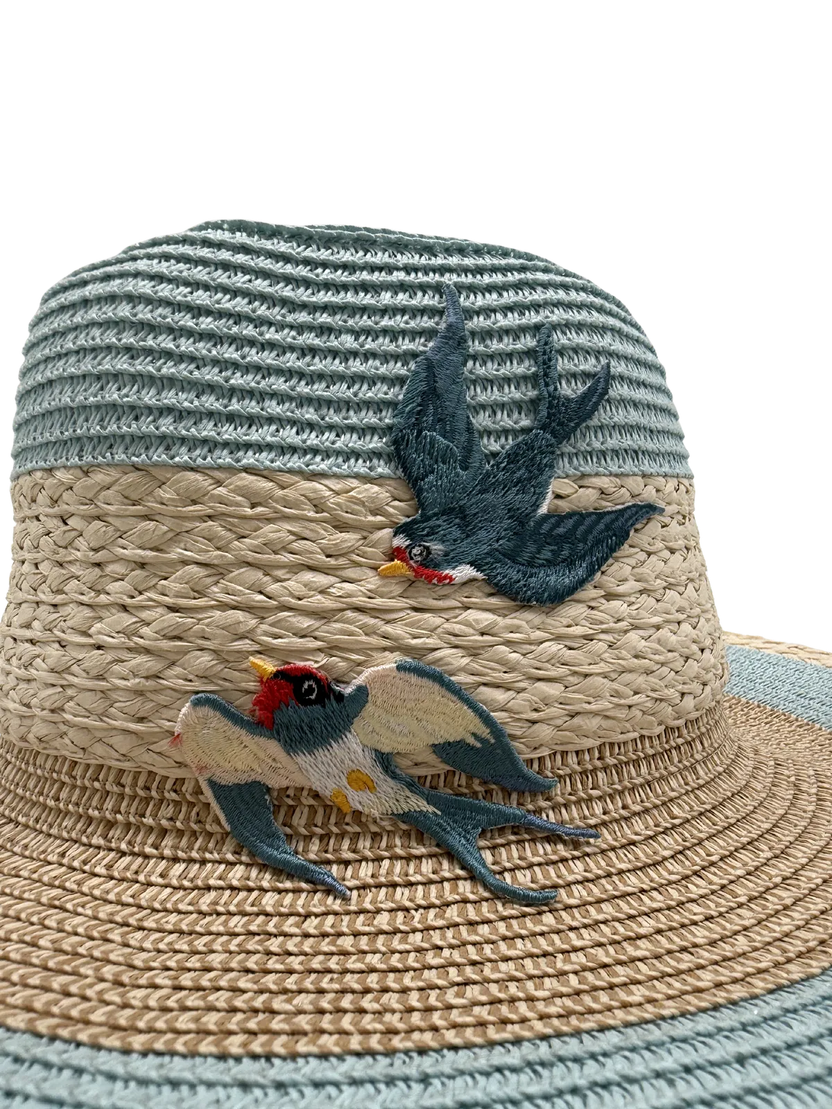 TWO-TONED STRAW HAT-Hats-ALEX MAX- Pointure.AE