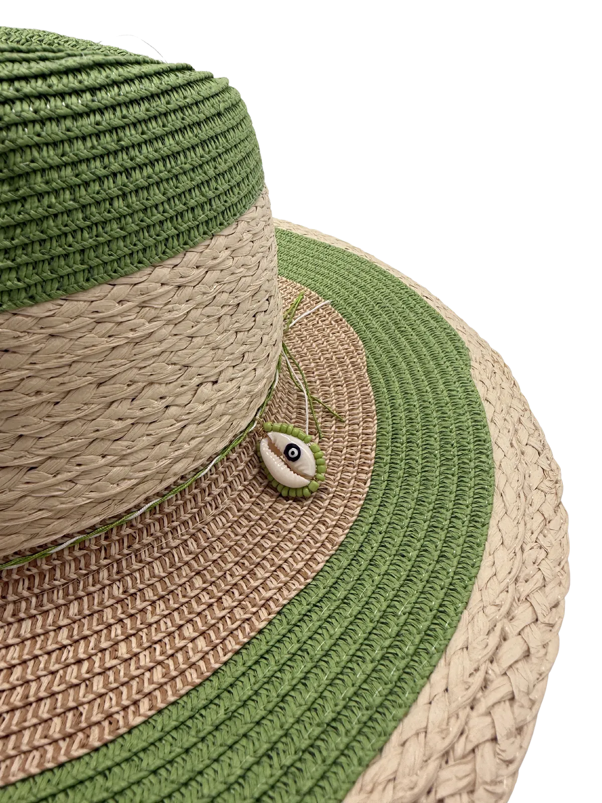 TWO-TONED STRAW HAT-Hats-ALEX MAX- Pointure.AE