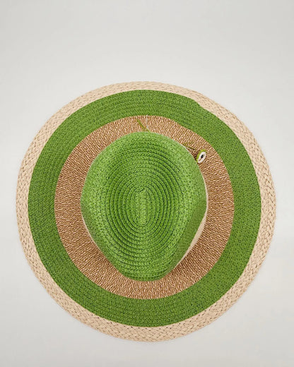 TWO-TONED STRAW HAT-Hats-ALEX MAX- Pointure.AE