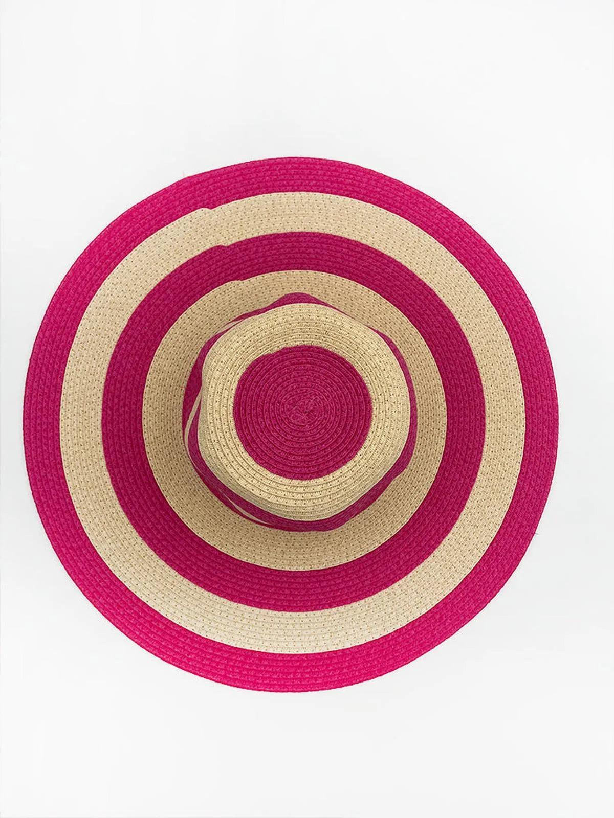 TWO-TONED STRAW HAT-Hats-ALEX MAX- Pointure.AE