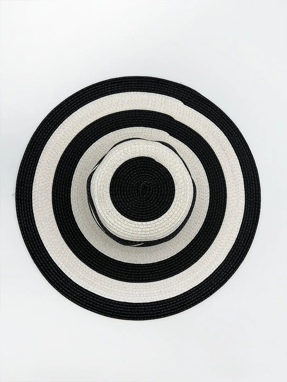 TWO-TONED STRAW HAT-Hats-ALEX MAX- Pointure.AE