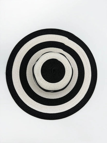 TWO-TONED STRAW HAT-Hats-ALEX MAX- Pointure.AE