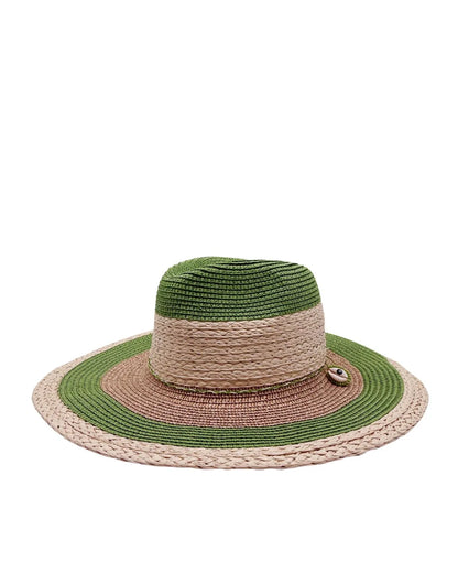 TWO-TONED STRAW HAT-Hats-ALEX MAX- Pointure.AE