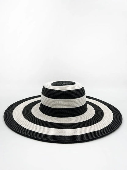 TWO-TONED STRAW HAT-Hats-ALEX MAX- Pointure.AE