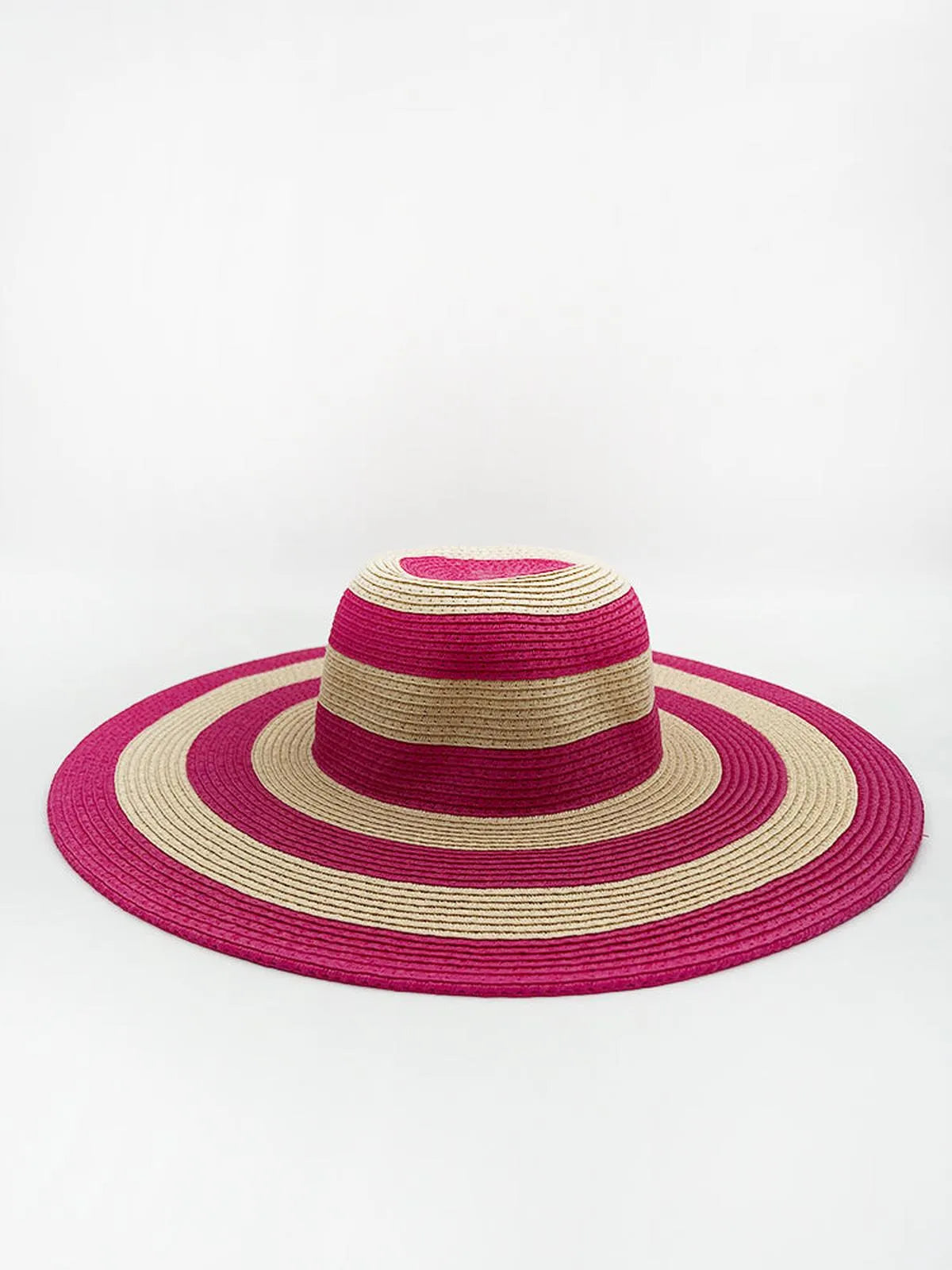 TWO-TONED STRAW HAT-Hats-ALEX MAX- Pointure.AE