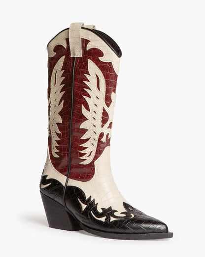 UNDER KNEE DESIGNED TEXAS BOOTS-Texas boots-CORINA- Pointure.AE