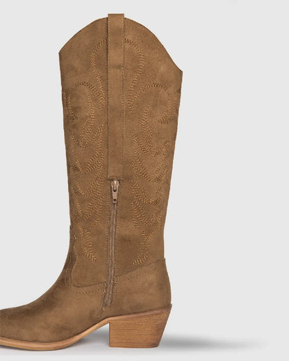 UNDER KNEE TEXAS BOOTS IN BROWN-Texas boots-CORINA- Pointure.AE