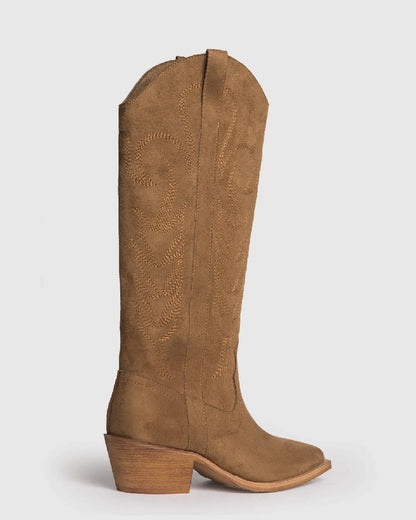 UNDER KNEE TEXAS BOOTS IN BROWN-Texas boots-CORINA- Pointure.AE