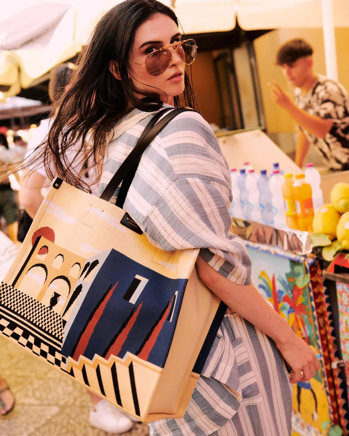 VENUS LANDSCAPE - GREEK SUNRISE-Tote Bags-MY BEST BAG- Pointure.AE