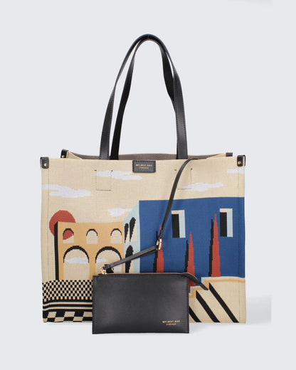 VENUS LANDSCAPE - GREEK SUNRISE-Tote Bags-MY BEST BAG- Pointure.AE