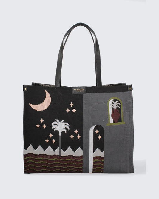 VENUS LANDSCAPE - MOROCCO NIGHT-Tote Bags-MY BEST BAG- Pointure.AE