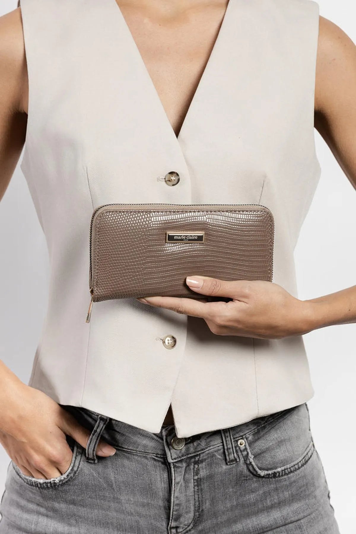 WALLET IN BEIGE-Wallets-MARIE CLAIRE- Pointure.AE