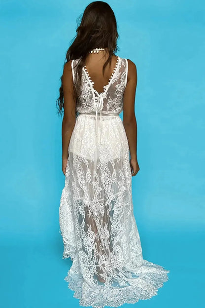 WHITE BOHO DRESS