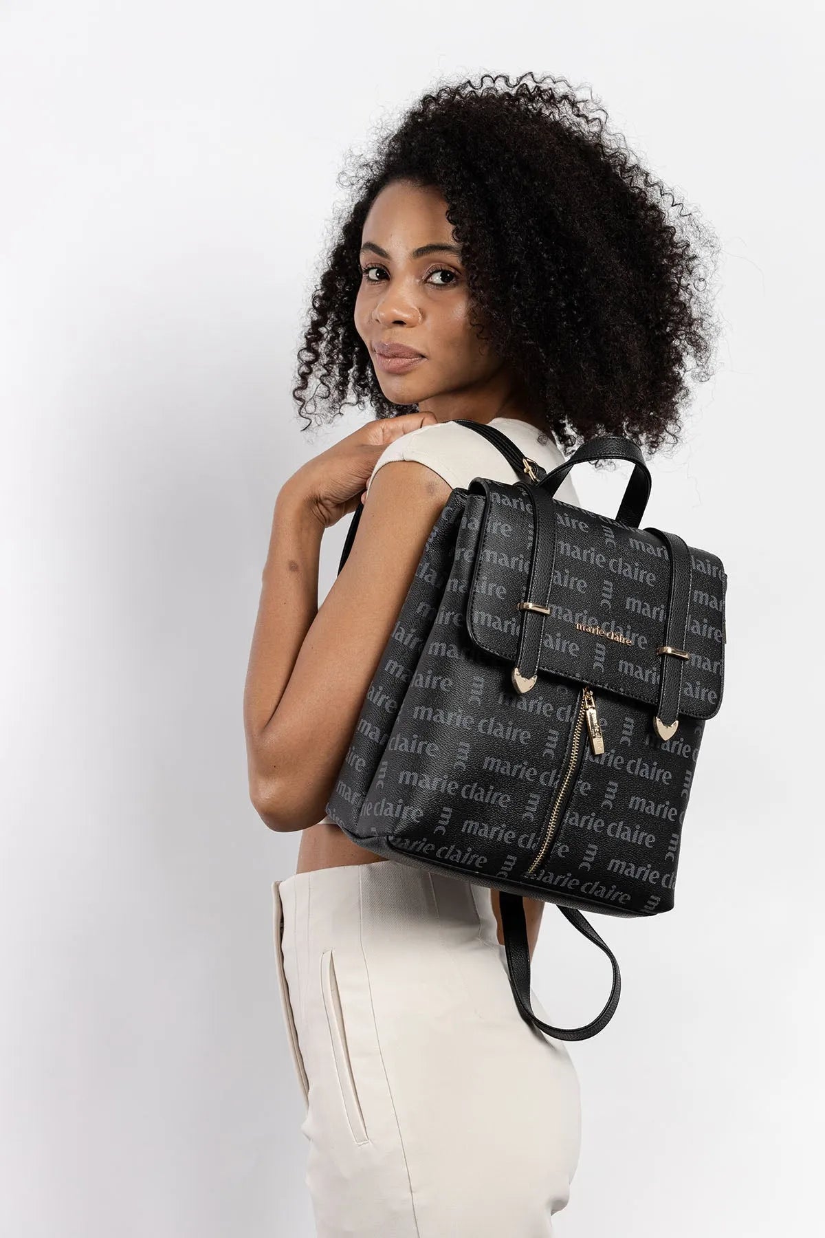 ZIP MONOGRAM BACKPACK-Backpacks-MARIE CLAIRE- Pointure.AE